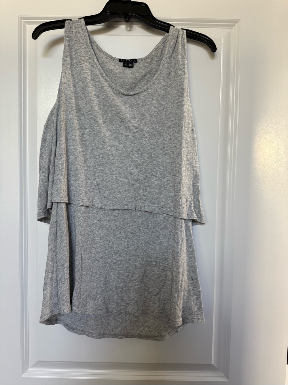 Theory Gray Layered Tank Top